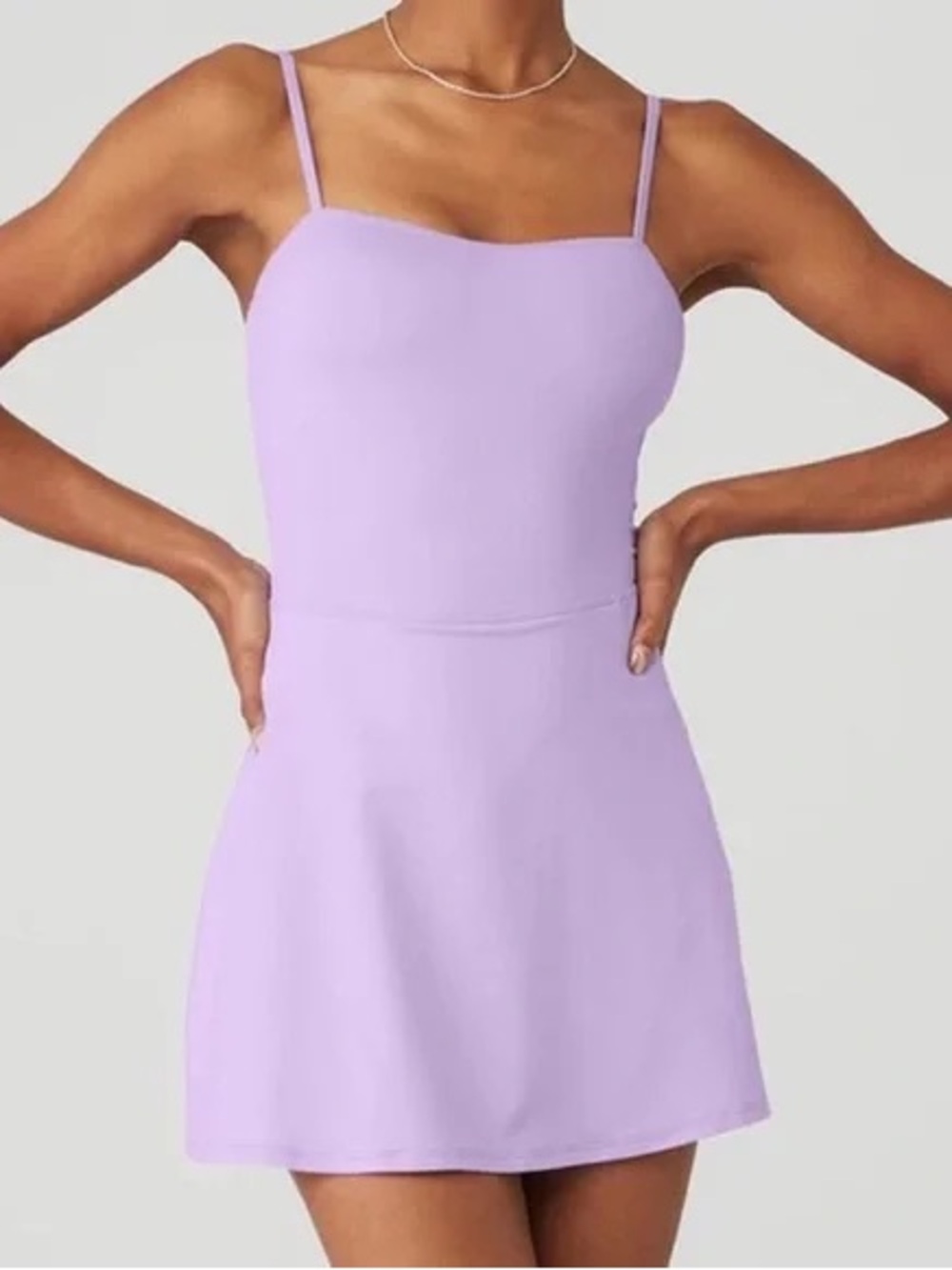 ALO Yoga Alosoft courtside tennis dress violet lavender